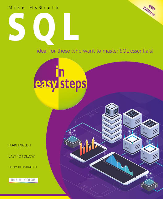 SQL in easy steps ebook for Kindle, Apple Books, Google Play, Kobo and Nook