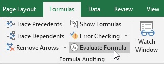 Did you know you can use the Evaluate command in Excel to run a formula one step at a time to see how it operates?