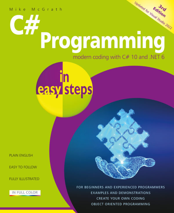 C# Programming in easy steps, 3rd edition 9781840789737 jacket