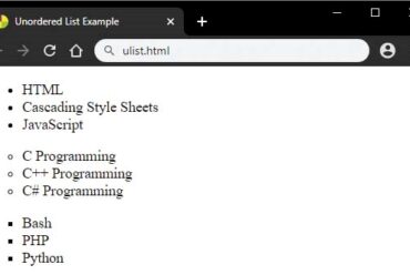 How to create unordered lists in an HTML document