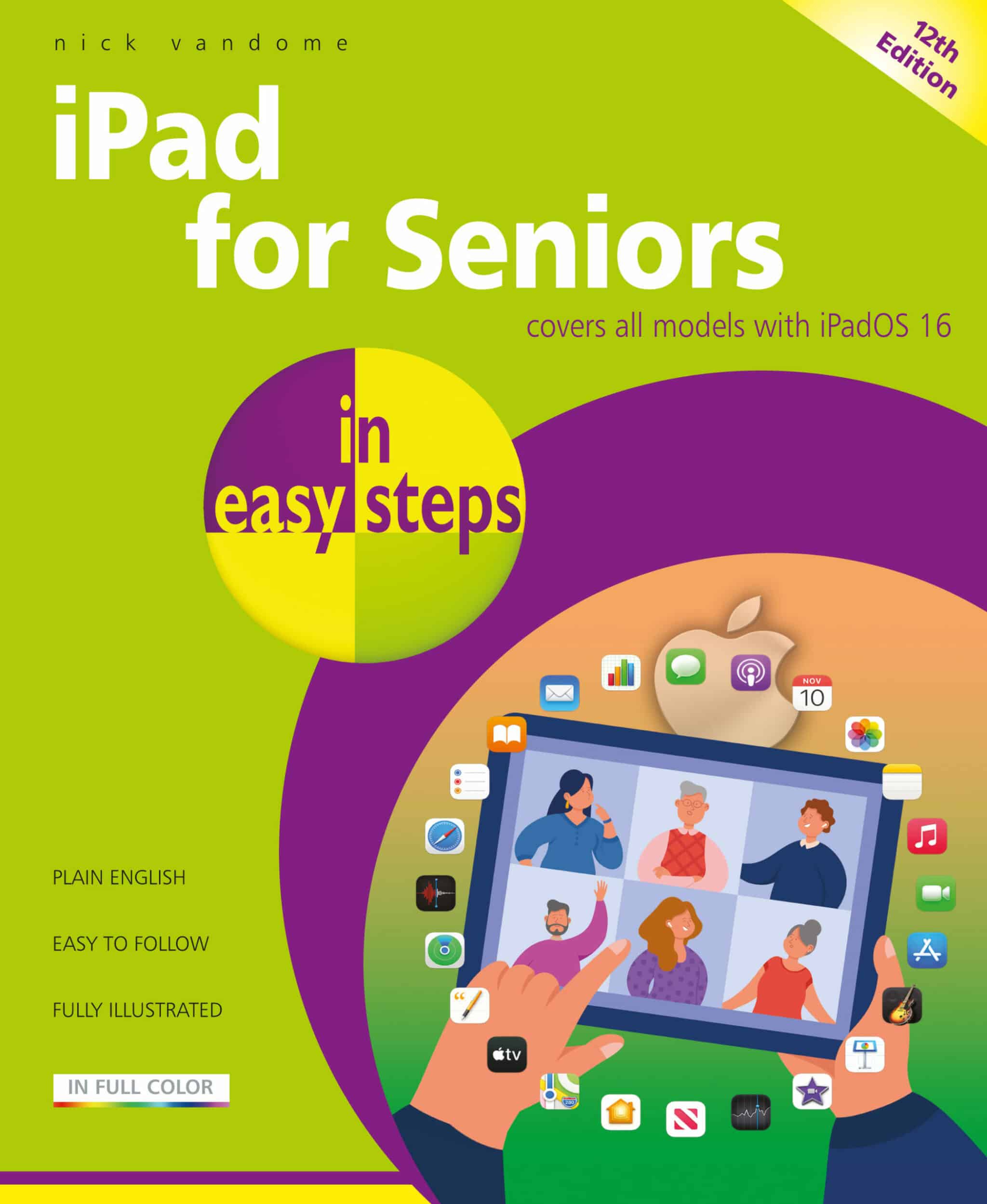 iPad for Seniors in easy steps, 12th edition 9781840789812 front cover